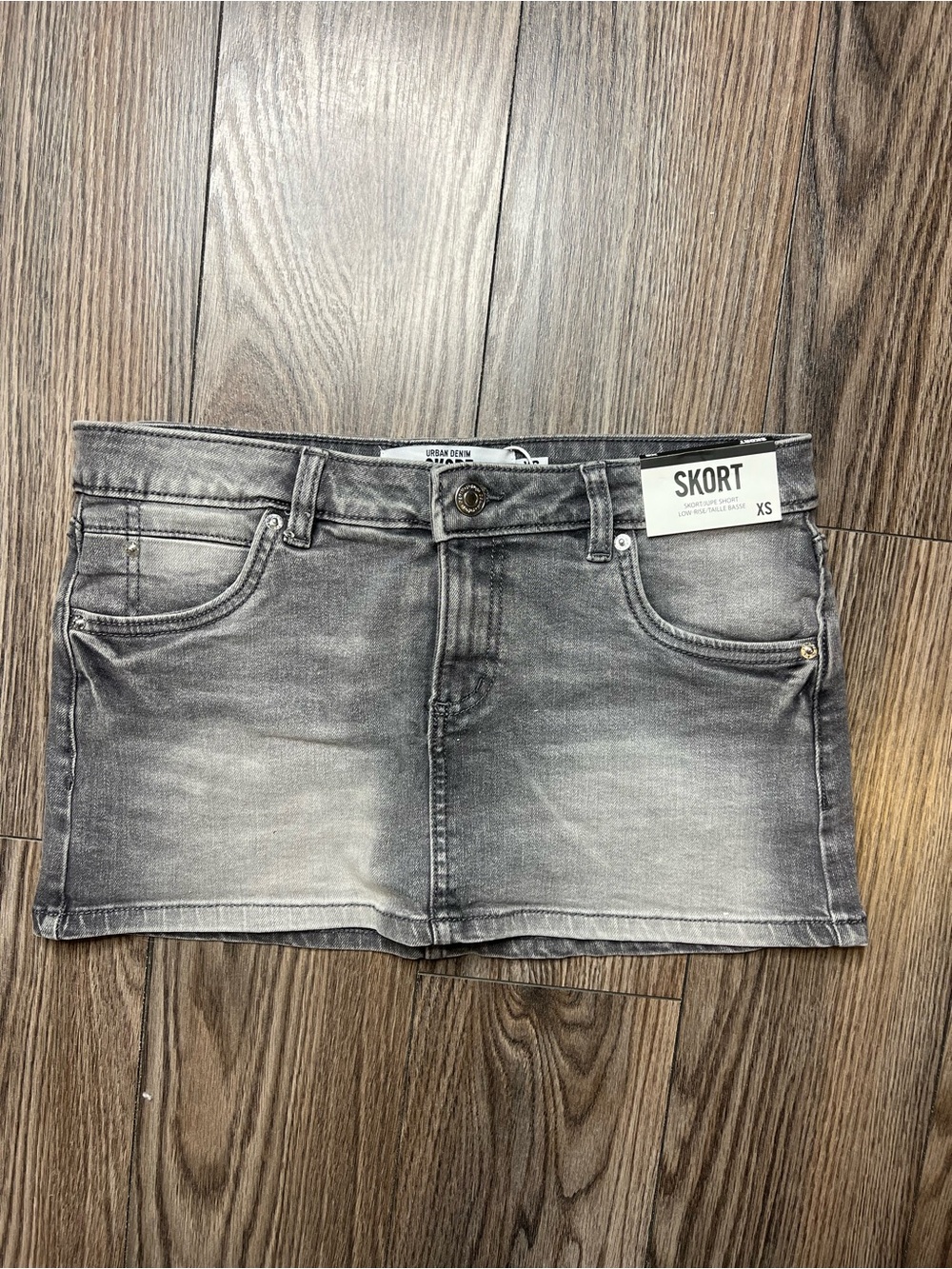 Urban Planet Gray Washed Denim Skort